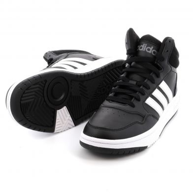 Παιδικό Αθλητικό Μποτάκι για Αγόρι Adidas Hoops 3.0 Mid K Χρώματος Μαύρο GW0402