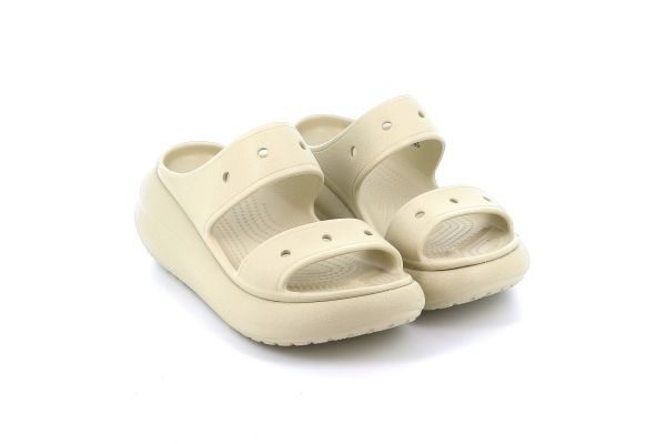 Γυναικείο Mule Crocs Classic Crush Sandal Χρώματος Μπεζ 207670-2Y2