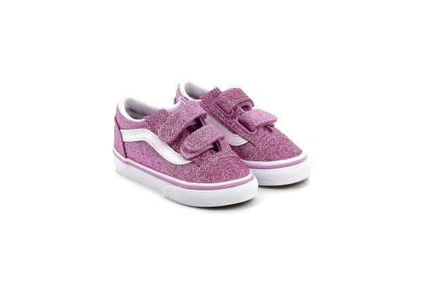 Παιδικό Χαμηλό Casual για Κορίτσι Vans Old Skool V Χρώματος Ροζ Glitter VN0A38JNLLC1