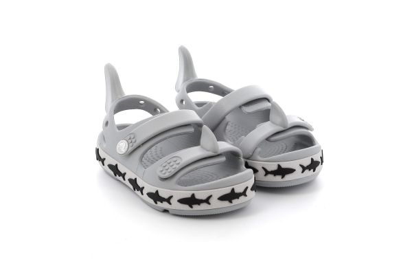 Παιδικό Πέδιλο για Αγόρι Crocs Crocband Cruiser Shark Sandal T Ανατομικό Χρώματος Γκρι 210031-007