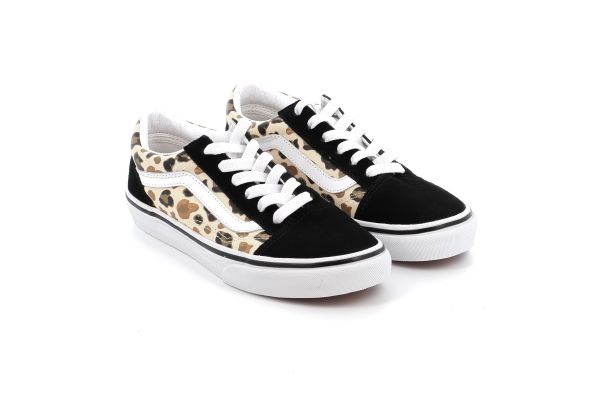 Παιδικό Χαμηλό Casual για Κορίτσι Vans Old Skool Leopard Glitter  Χρώματος Μαύρο VN000D2VYS81