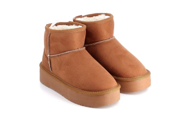 Παιδικό Μποτάκι για Κορίτσι B&W Australian Boot Low Tan Χρώματος Καφέ BJSH543008T